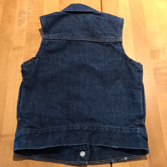 Levi’s VTG orange tab dark blue girl 4T Vest - Picture 2 of 8
